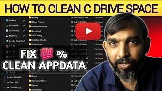 How to Clean C Drive Space and AppData Window 1011  Clear Software Data  Techsolwin [upl. by Katee]