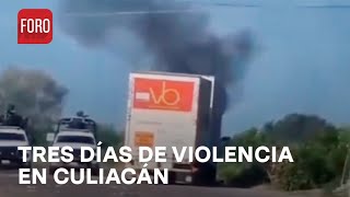 Se cumplen tres días de violencia en Culiacán Sinaloa  Las Noticias [upl. by Asamot825]