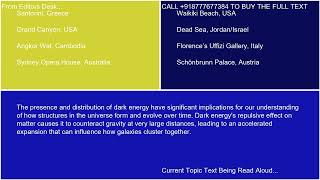 Largescale structure of the universe and its relationship to dark energy [upl. by Ahsinev]