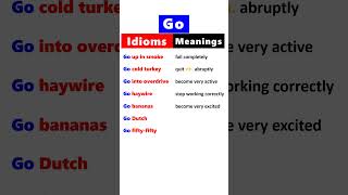 Idioms with Go with meanings english [upl. by Hoshi]