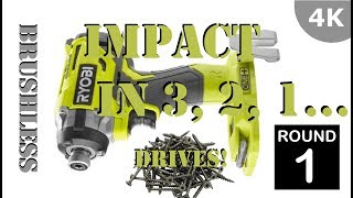 Ryobi Brushless Impact Driver Driving  P238 1 of 2 in 4K [upl. by Ahseram283]