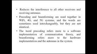 WC Lecture 19 Precoding amp Beamforming [upl. by Buehrer]