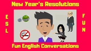 New Years  Resolutions  ESL Lessons [upl. by Cortney]