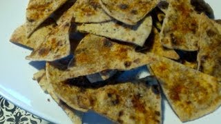 Homemade Tortilla Chips from leftover ChapatiAlternative for Corn Chips [upl. by Annawad679]