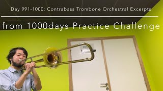 Day 9911000 Contrabass Trombone Orchestral Excerpts from 1000days Practice Challenge [upl. by Nored]