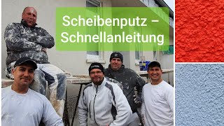 Scheibenputz Reibeputz  so gehts am schnellsten DIY Kratzputz pft sgweber putztutorial [upl. by Tutankhamen]