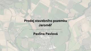 Stavební pozemek  Jaroměř [upl. by Babs29]