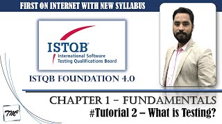 ISTQB FOUNDATION 40  Tutorial 2  11 What is Testing  ISTQB Foundation Tutorials  TM SQUARE [upl. by Mccormac983]