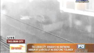 WATCH Strong winds rains from Yolanda hit Tacloban [upl. by Asilahs]