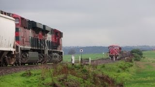 Ferrosur y Ferromex Encuentro Químico FSRR ES44ACs y Metalero FXE AC4400CWs y DPU ES44AC [upl. by Llyrat34]