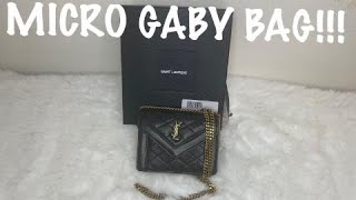 SAINT LAURENT GABY MICRO LEATHER BAG UNBOXING  THE BEST TINY YSL BAG  CHEAP YSL BAG UNDER 1000 [upl. by Annyahs]