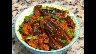 Andhra Gutti Vankaya Kura  No onion No garlic Baingan Subzi  Stuffed Brinjal Curry  Gutti Vankaya [upl. by Agni]