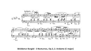 Woldemar Bargiel  3 Nocturnes Op3 2 Andante C major [upl. by Aggappora]