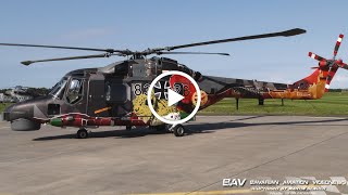 Westland Sea Lynx Mk88A  German Navy quot40th anniv csquot 8326  parked at Nordholz Naval Air Base [upl. by Annaeerb]