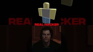 Fake hacker vs real hacker roblox shorts [upl. by Ahcirt494]