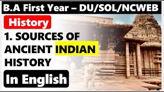 BA First Year History I Chapter 1 Sources Of Ancient Indian History I DU regular  Sol  Ncweb [upl. by Nievelt]