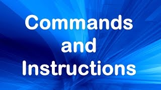 Commands and Instructions  Learn English [upl. by Adel]