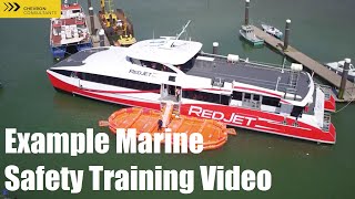 Example marine safety training video Evacuation [upl. by Anilyx]