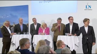 Debatte Diese Kandidaten wollen Bürgermeister von Lübeck werden [upl. by Nosyk]