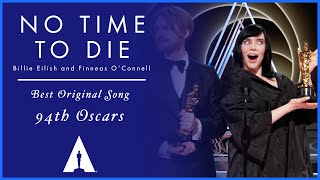 Billie Eilish and Finneas OConnells quotNo Time to Diequot Wins Best Original Song  94th Oscars [upl. by Raybin491]