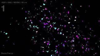 Twitch Alerts Animated Confetti Stream Overlays Multicolored Animation with Transparent Background [upl. by Artek]