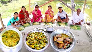 বর্ষাকালের জন্য স্পেশাল ভাবে ঘরোয়া দেশি চালের খিচুড়িপাঁচমিশেলী সবজি ঘন্ট আর বেগুন ভাজা রেসিপি [upl. by Ottilie]