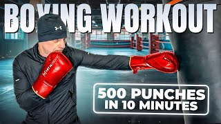 500 Punch Boxing Workout  Rapid Fire Combos [upl. by Melba246]