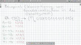 INF1003 Zahlensysteme III Hexadezimal zu Oktal [upl. by Treborsemaj]