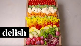 How To Make The Ultimate Crudite Platter  Delish [upl. by Adnauqal]