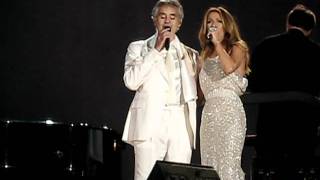 Celine Dion and Andrea Bocelli live in Central Park The Prayer [upl. by Aicela716]