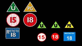 Classic BBFC Age Rating Logos COMPARISON 1985 v 1989 [upl. by Nylitsirk70]