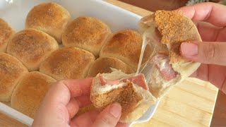 Ham and Cheese Pandesal  Soft amp Fluffy Pandesal Recipe  FILIPINO CLASSIC BREAD ROLLS [upl. by Arakaj397]