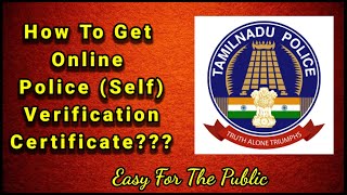 How To Get Police Self Verification Certificate In Online Police VerificationOnline Process [upl. by Ellertal370]