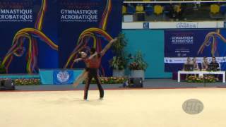 PORTUGAL Mixed Pairs  Balance Qualifications  2014 Acrobatic Worlds LevalloisParis FRA [upl. by Harrow]