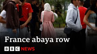 French schools send home girls wearing banned abaya robe  BBC News [upl. by Jaclin770]