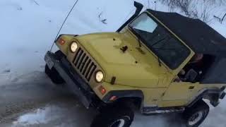 Jeep Tj Wrangler snow wheeling [upl. by Manchester]