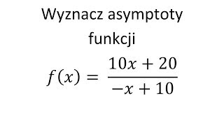 Asymptoty funkcji cz2 [upl. by Leatri]