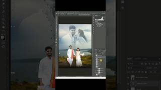 Double exposure in photoshop  how to make double exposure prewedding wedding [upl. by Seedman]