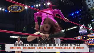 CMLL  PERSEPHONEDARK SILUETAZEUXIS VS SANELYPRINCESA SUGEHIT  LA CATALINAARENA MÉXICO160824 [upl. by Sybila]