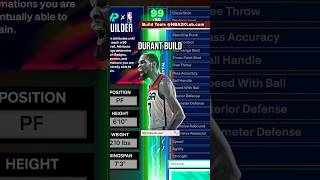 NBA 2K25 Best Builds Guide 6’10 KD Build Template on 2K25 nba2k25 2k25 [upl. by Mossman]