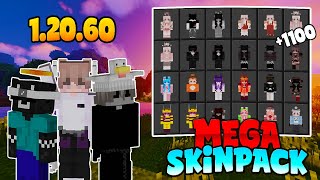 Mega skin pack para Minecraft Bedrock 12060 1100 skins [upl. by Naharba315]