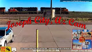 Joseph City AZ  BNSF Gallup Sub MP 2698  PTZ  SouthWest RailCams LIVE [upl. by Nivi]