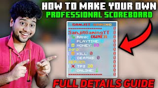 How To Make Your Own Professional Scoreboard in Minecraft Server [upl. by Lough811]