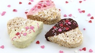 Rice KrispieKnusperHerzenRice Krispie Riegel für den Valentinstag [upl. by Ydnirb]