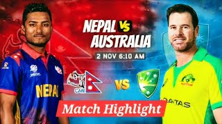 Highlight  NEPAL vs AUSTRALIA  HONGKONG SIXES  match 11  2024 [upl. by Gershon]