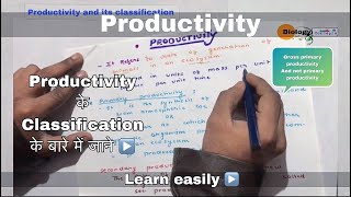 Productivity in hindi ll biology ll [upl. by Ariaet207]