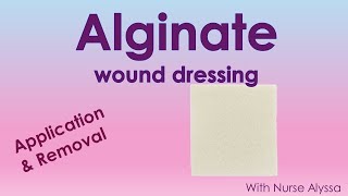 Alginate wound dressing Application and removal [upl. by Nnylhsa]