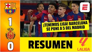 Barcelona le ganó 10 al Mallorca con un GOLAZO de Lamine Yamal y está a 5 del Real Madrid  La Liga [upl. by Einnod]