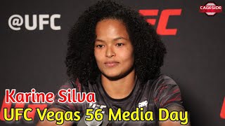 UFC Vegas 56 Media Day Scrum Karine Silva [upl. by Warder842]