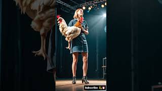 Woman performs fusion with hen on AGT AGT performance magic [upl. by Rramaj453]